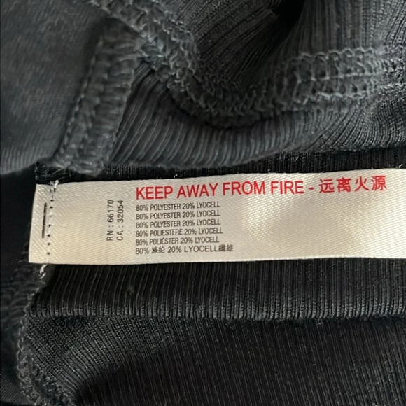 Free People Movement Cropped Ribbed Semi Sheer Top in Black - Size Large - Picture 6 of 8